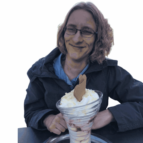 Janina ißt Eis