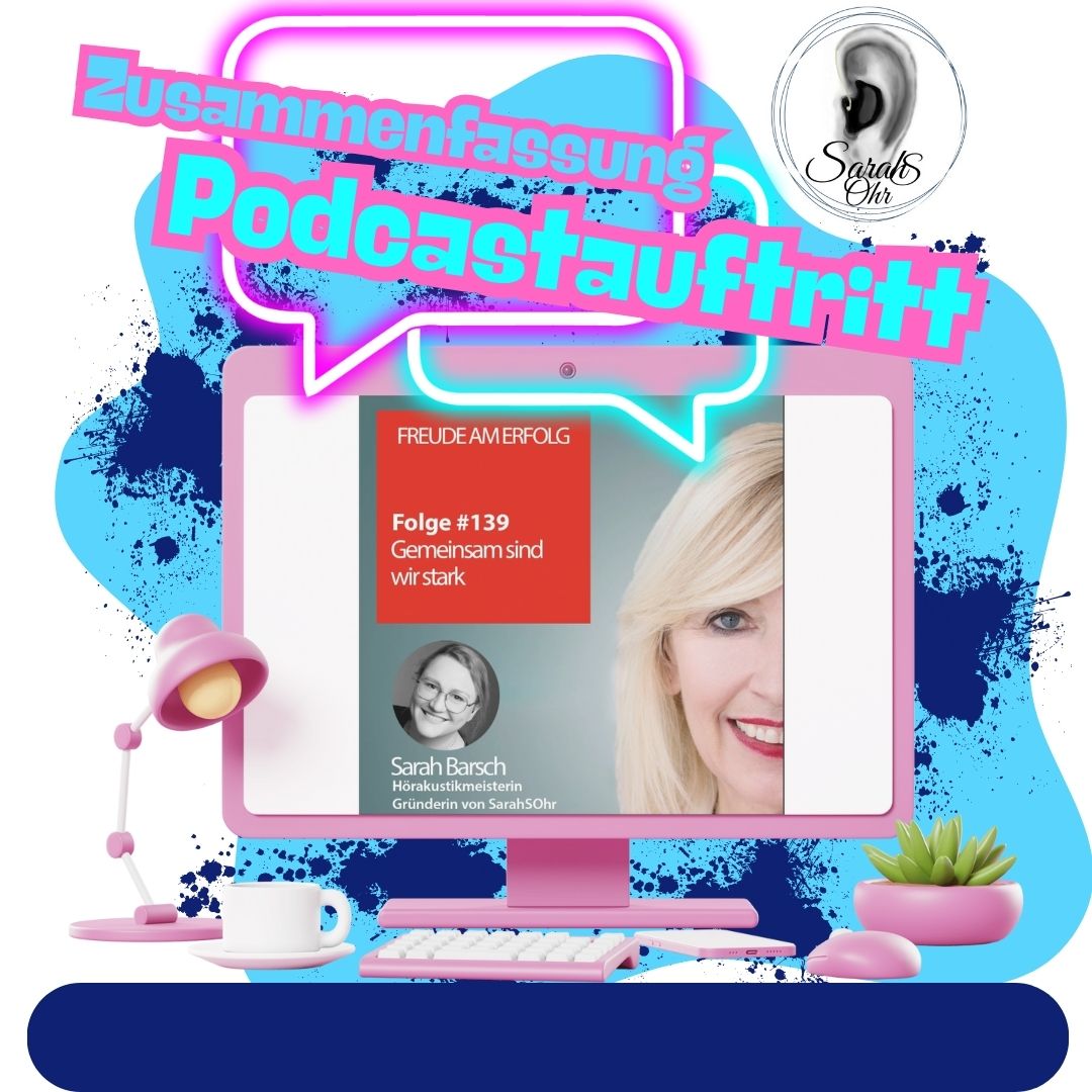 Featured Post Image - Mein Podcast-Gastauftritt bei Veronika – Alles über Hörverlust, Hörgeräte & SarahsOhr