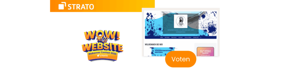 Community unterstĂŒtzt Sarahs Ohr beim Website Contest bis 19.10