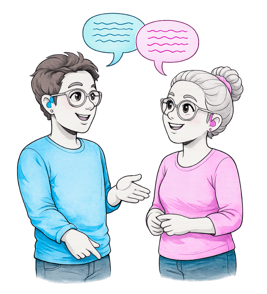 Symbolbild für ein Community-Interview auf Sarahs Ohr